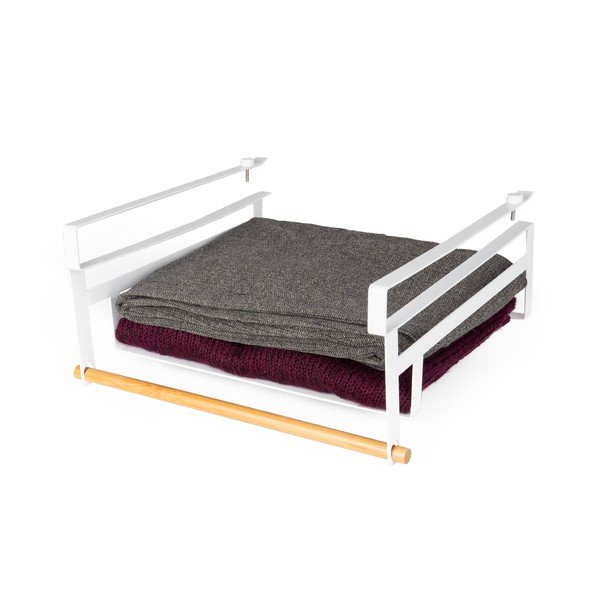 Under Shelf Basket Rail fehér állítható polc ruhásszekrénybe - Compactor-image-2