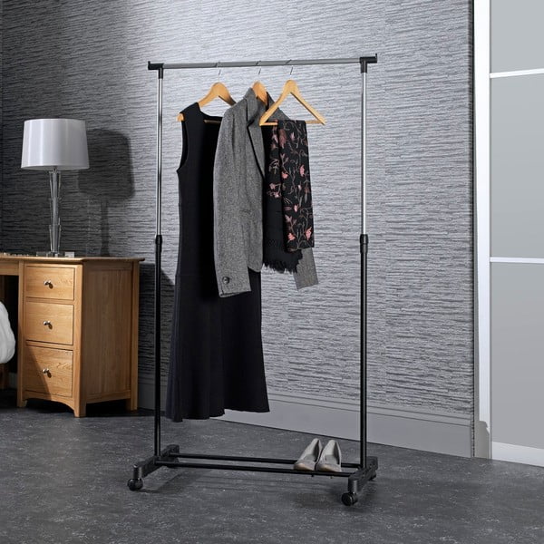 Fekete fém ruhatartó állvány 85x94x48 cm – Addis-image-1