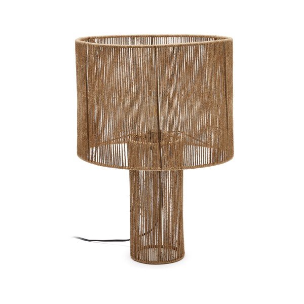 Natúr színű asztali lámpa juta búrával (magasság 54 cm) Pontos – Kave Home