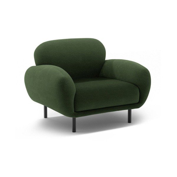 Zöld buklé fotel Poppy – Micadoni 