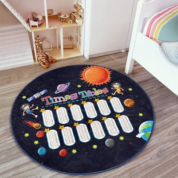 Fekete gyerek szőnyeg ø 80 cm Comfort – Mila Home-image-3