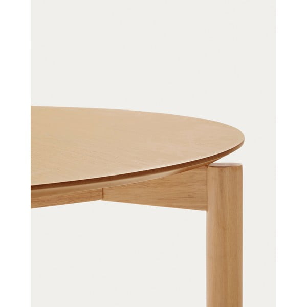 Kerek étkezőasztal kőrisfa dekorral ø 110 cm Indara – Kave Home-image-3