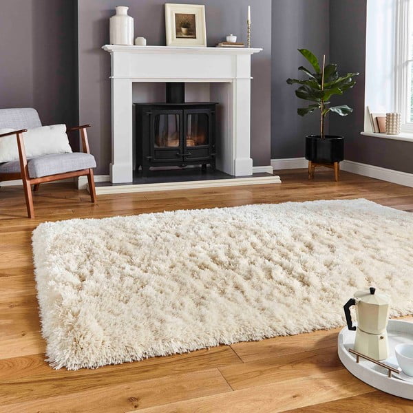 Krémszínű kézi szövésű szőnyeg 60x120 cm Polar – Think Rugs-image-1