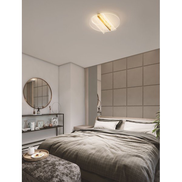 Aranyszínű alumínium LED dimmelhető mennyezeti lámpa 55x45 cm Valentin – Nova Luce-image-2