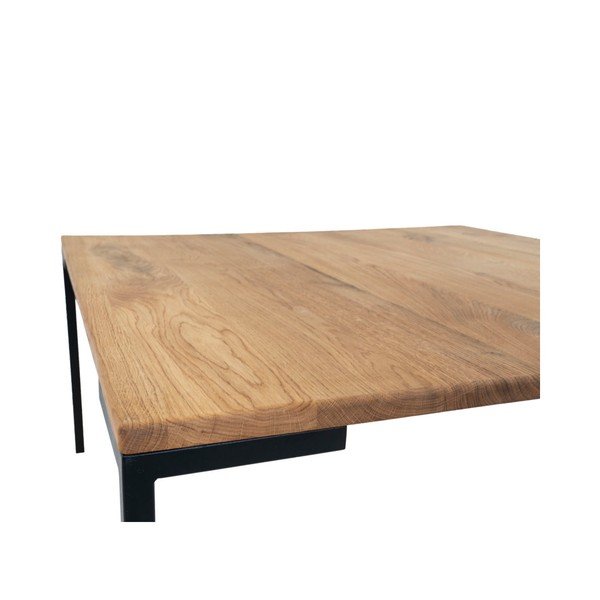 Lugano fekete dohányzóasztal tölgy asztallappal - House Nordic-image-2