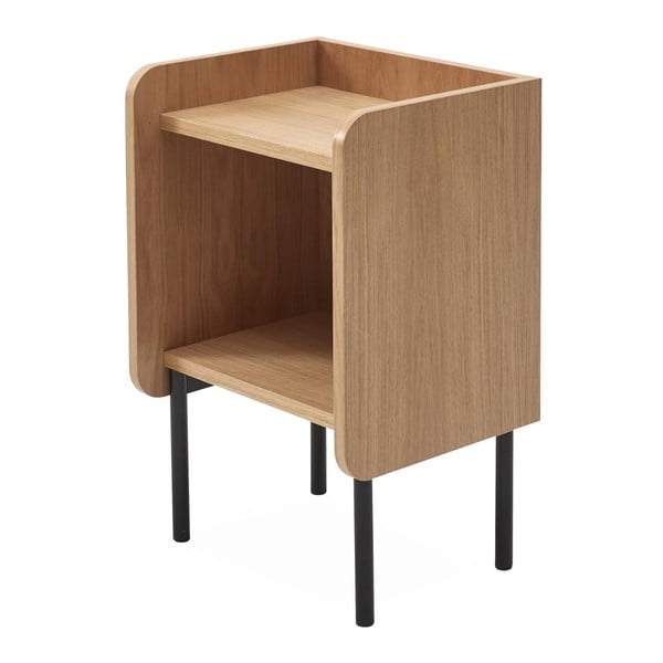 Natúr színű éjjeliszekrény tölgyfa dekorral Wrap – Bonami Selection-image-2