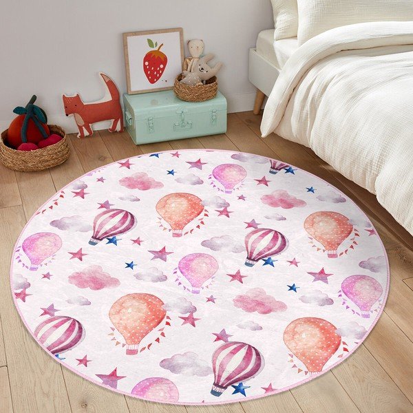 Rózsaszín gyerek szőnyeg ø 120 cm Comfort – Mila Home-image-2
