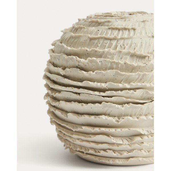 Krémszínű kerámia kézzel készített váza (magasság 15,5 cm) Evania – Kave Home-image-4
