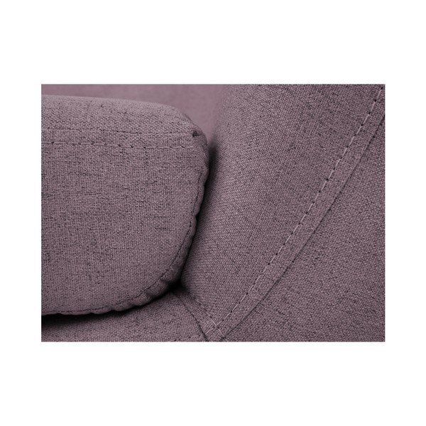 Piemont rózsaszín fotel barna lábakkal - Mazzini Sofas-image-4