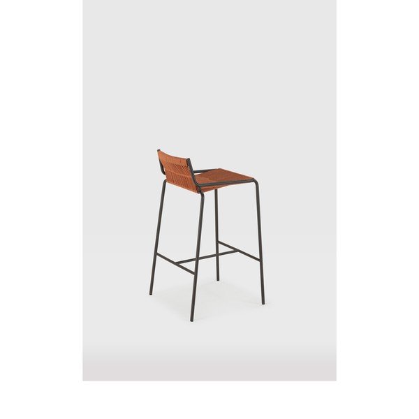 Terrakotta színű fém bárszék (ülésmagasság 65 cm) Emily – Marckeric-image-1