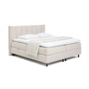 Bézs ágyneműtartós boxspring ágy 180x200 cm Elva Bold Line – Bonami Selection
