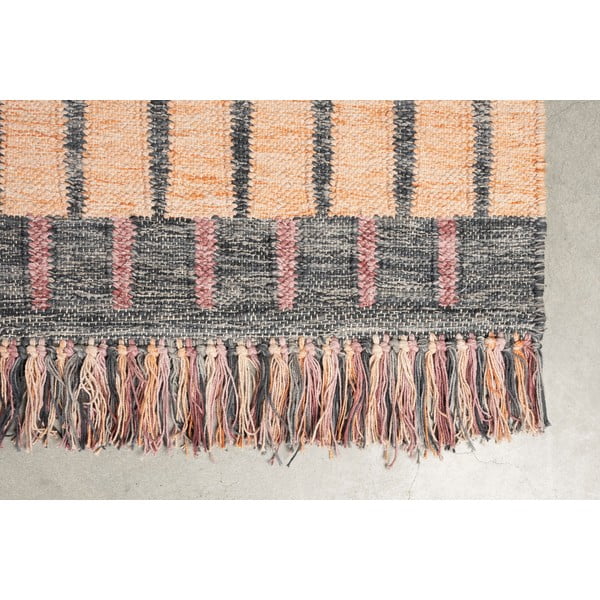 Rózsaszín-barackszínű pamut szőnyeg 160x230 cm Hampton – Dutchbone-image-4