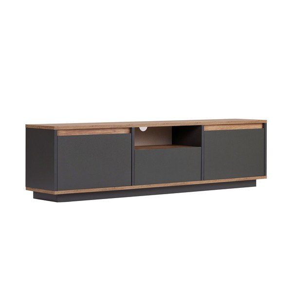 Antracitszürke TV-állvány 160x42x30 cm Sentinel – Kalune Design