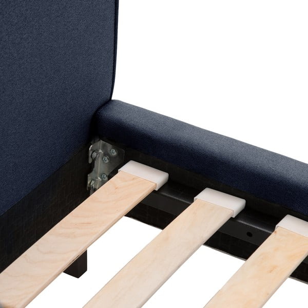 Kent kék ágy fekete lábakkal, 160 x 220 cm - Vivonita-image-4