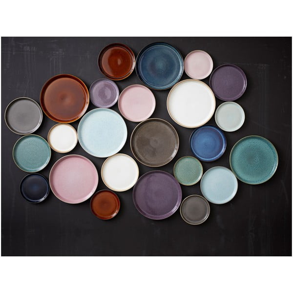 Zöld-fekete desszertes kőedény tányér ø 17 cm Gastro Green/Black – Bitz-image-1