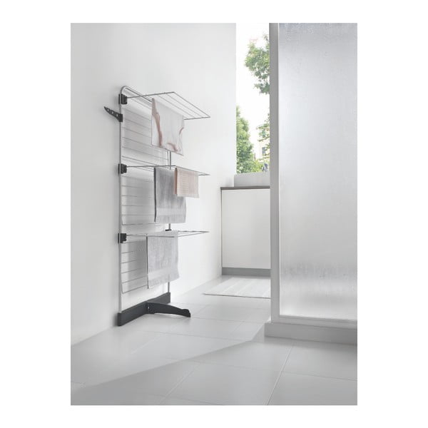 Szürke-ezüstszínű ruhaszárító 22 m Thunder – Metaltex-image-1