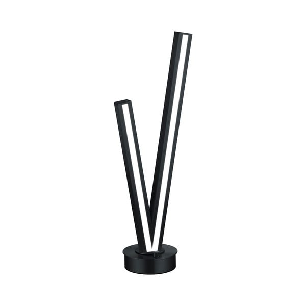Fekete LED asztali lámpa hangvezérléssel-mobil alkalmazás vezérléssel, fém búrával (magasság 67,5 cm) Cicanto – CINQUE