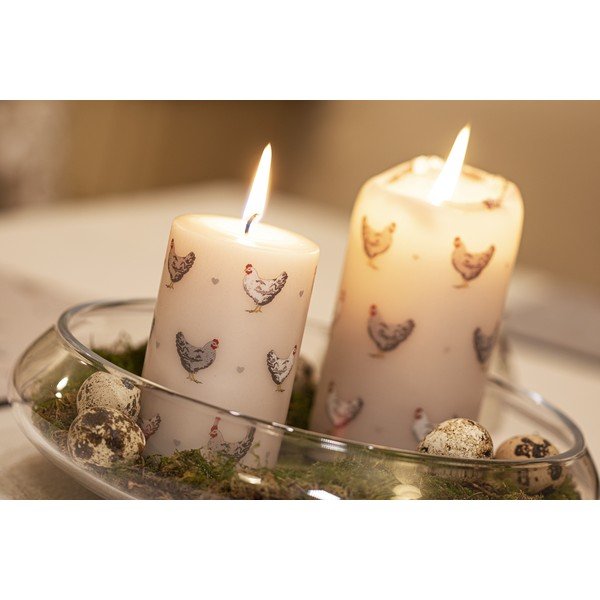 Cute Hens bézs húsvéti gyertya, égési idő 73 óra - Unipar-image-1