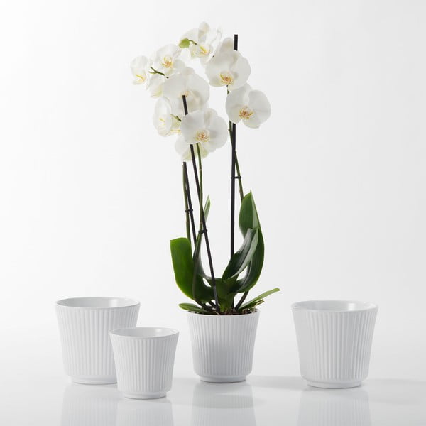 Fehér kerámiakaspó, ø 12 cm - Big pots-image-1