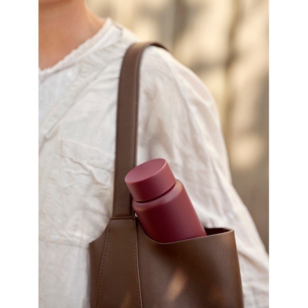 Borvörös rozsdamentes acél termobögre 650 ml Singles – Zone-image-2