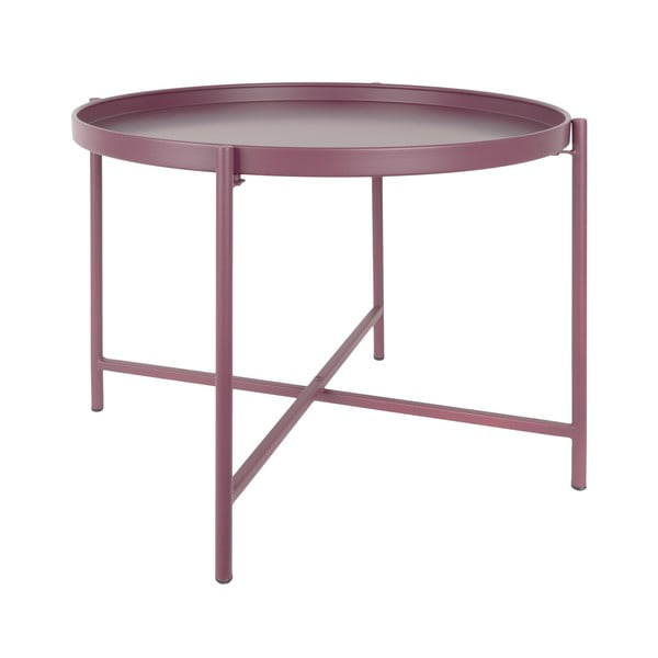 Mályvaszínű fém kerek dohányzóasztal ø 50 cm Meseta  – Leitmotiv
