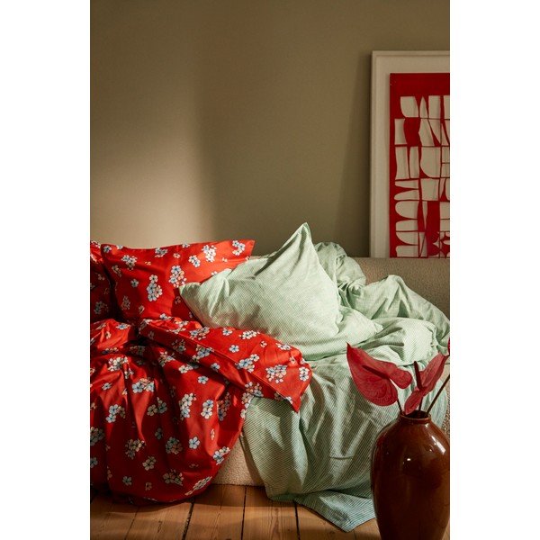 Téglavörös kétszemélyes-hosszabbított pamut-szatén ágyneműhuzat 200x220 cm Grand Pleasantly – JUNA-image-4