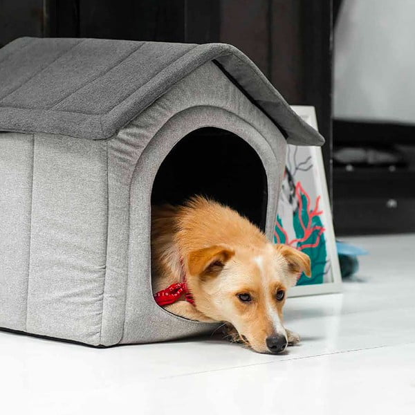 Világosszürke kutya ház 52x53 cm Home XL - Rexproduct-image-4