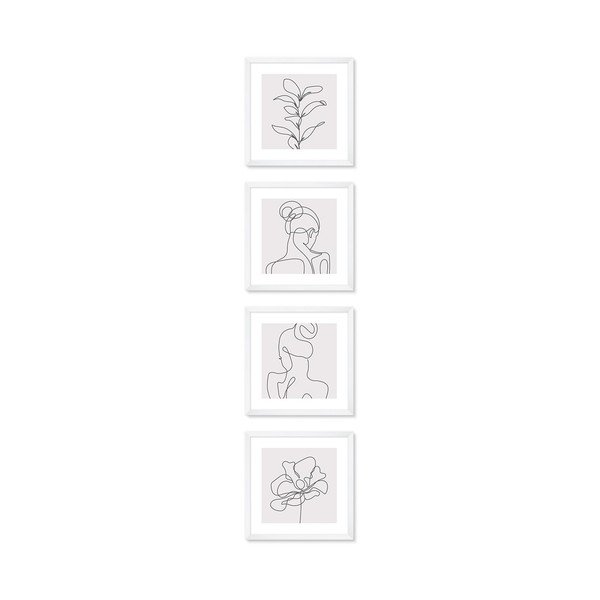 Keretezett poszter szett 4 db-os 32x32 cm  -image-2