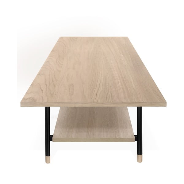 Natúr színű dohányzóasztal tölgyfa dekoros asztallappal 60x120 cm Jugend – Woodman-image-2