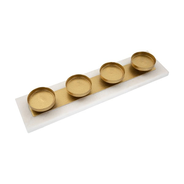 Aranyszínű-fehér gyertyatartó - Mauro Ferretti-image-1