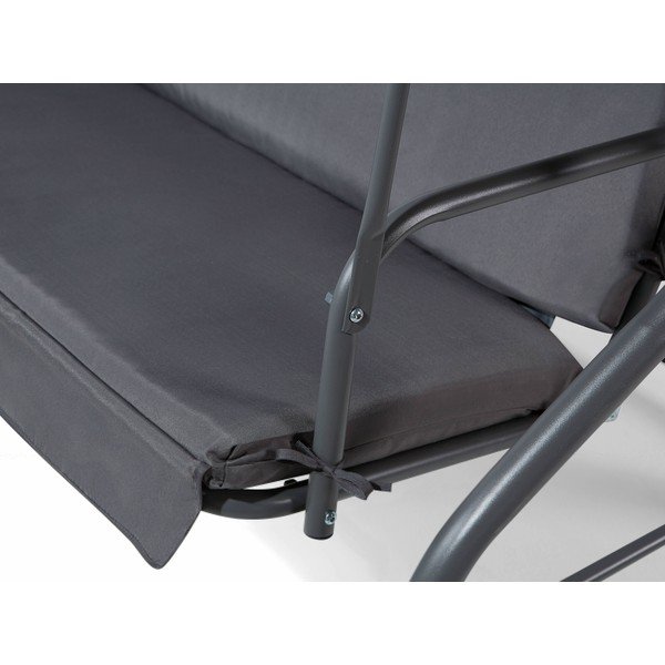 Line szürke háromszemélyes kerti hintaágy - Monobeli-image-4