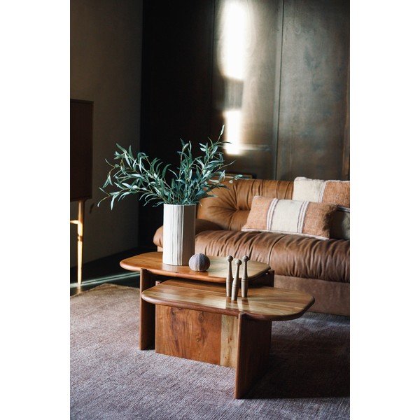 Natúr színű akácfa dohányzóasztal 50x75 cm Feller – Dutchbone-image-1