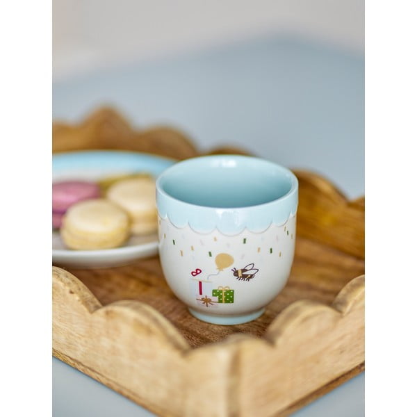Kék-krémszínű kőedény gyerek bögre 150 ml Celebrate – Bloomingville Mini-image-4