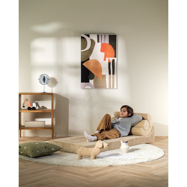 Világosbarna kordbársony gyerek fotel Flipster – Wigiwama-image-1