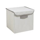 Szürke fedeles textil tárolódoboz 30x30x30 cm – Mioli Decor