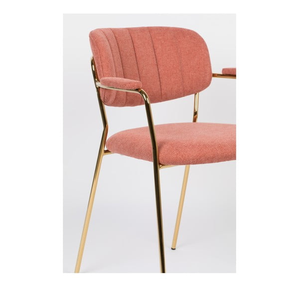 Rózsaszín étkezőszék szett 2 db-os Jolien – White Label-image-1