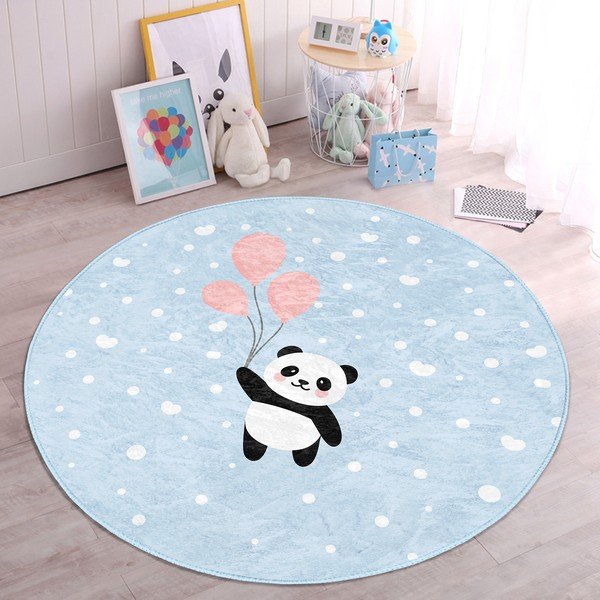 Világoskék gyerek szőnyeg ø 80 cm Comfort – Mila Home-image-2