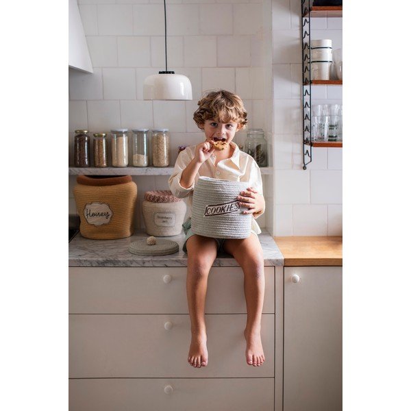 Világosbarna textil játéktároló kosár ø 28x27 cm Honey Pot – Lorena Canals-image-4