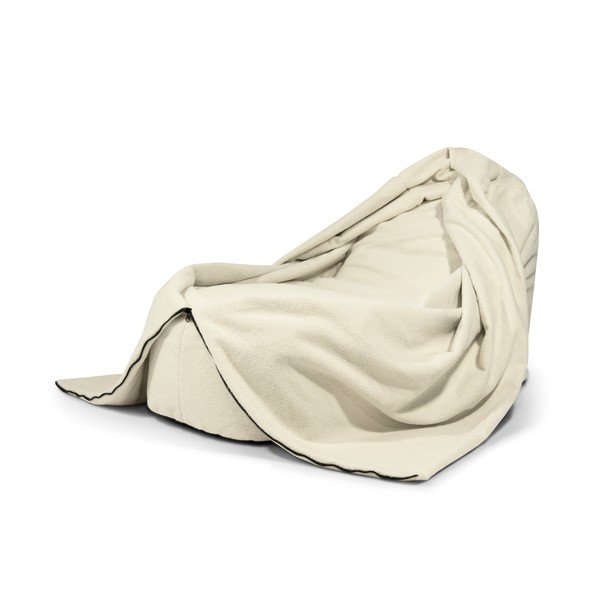 Világosszürke buklé gyerek babzsákfotel Cocoon 120 – SLOWDOWN-image-3
