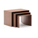 Tárolóasztal szett  diófa dekorral 3 db-os 40x60 cm Litto – Kave Home