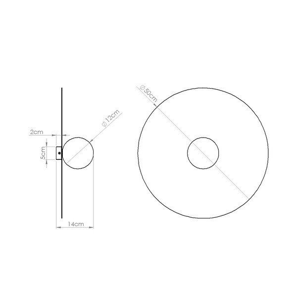 Zsályaszínű fém fali lámpa ø 50 cm AKE – Thoro-image-4
