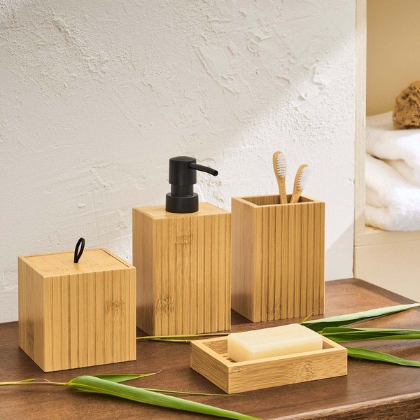 Natúr színű bambusz fürdőszobai rendszerező vattakorongokhoz Hanoi – douceur d'intérieur-image-2