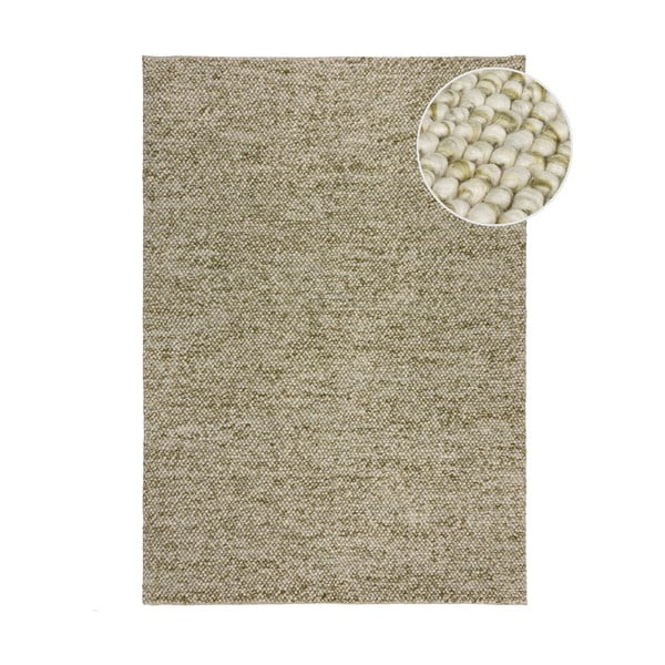 Khaki kézi szövésű gyapjúkeverék szőnyeg 120x170 cm Minerals – Flair Rugs