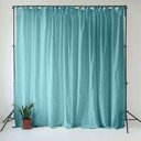 Türkiz len függöny 140x250 cm Coastal Blue – Linen Tales