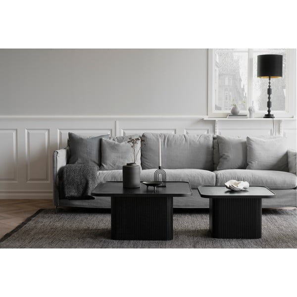 Sullivan fekete tölgyfa dohányzóasztal, 80 x 80 cm - Rowico-image-2