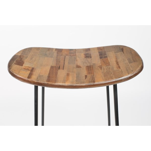 Natúr színű teakfa bárszék (ülésmagasság 76 cm) Tangle – White Label-image-1