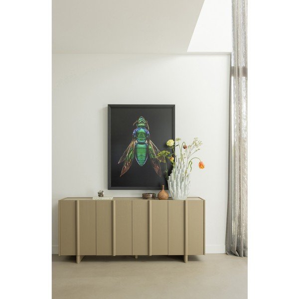 Bézs alacsony borovi fenyő komód 200x85 cm Basu – WOOOD-image-1