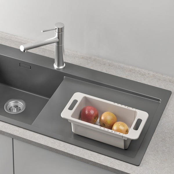 Szürke állítható műanyag teleszkópos csepegtető mosogatóba 52x18 cm – Metaltex-image-4