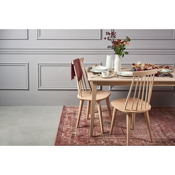 Filippa matt lakkozott tölgyfa étkezőasztal, 180 x 90 cm - Rowico-image-2