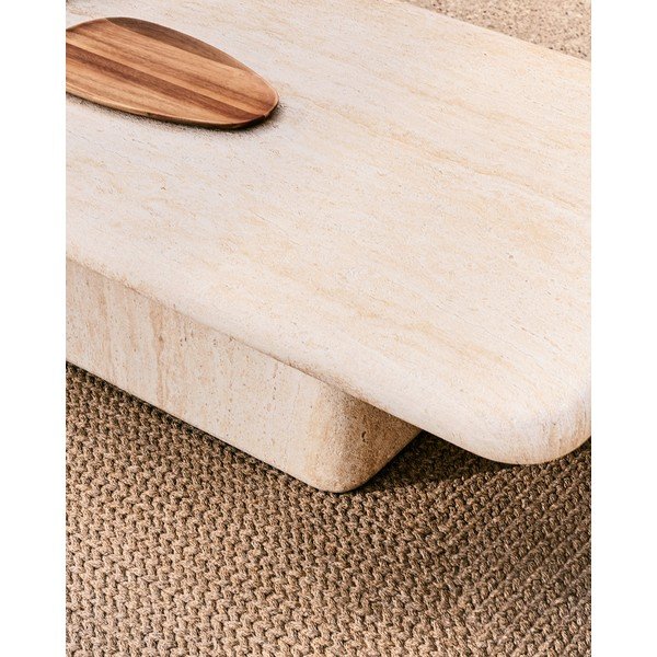 Beton kerti dohányzóasztal 70x140 cm Drasi – Kave Home-image-4